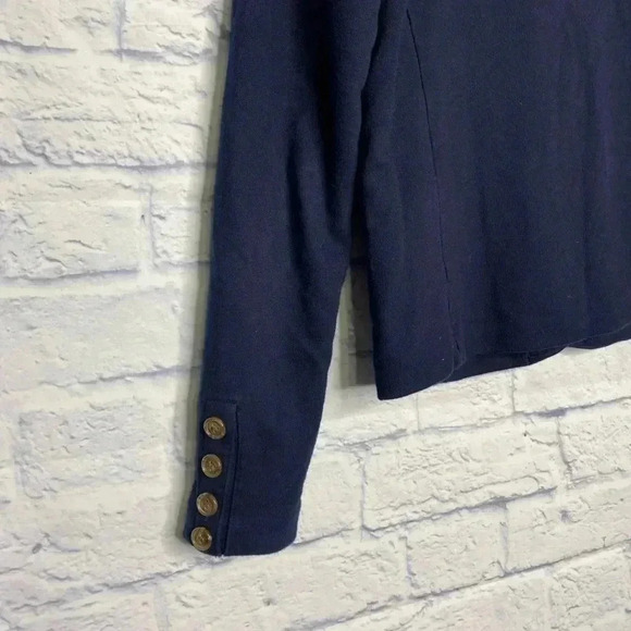 J. Crew Navy Blue Cotton Casual Blazer - Picture 5 of 6